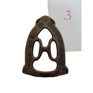 Antique Raised Ironing‎ Iron Trivet Pot stand H Pattern Wall Décor Kitchen 3